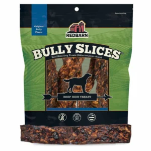 Redbarn Bully Slices for Dogs, Highly Palatable, Long-Lasting Natural Dental Treats with Functional Ingredients, 9 oz. (Pack of 3) - Original Bully