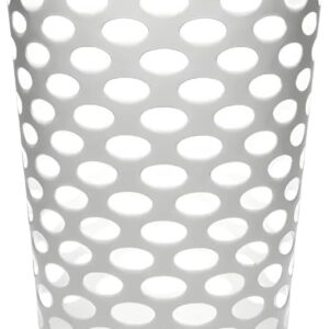 Tall Flex Laundry Basket Plastic Hamper for Clothes, Bedroom, and Storage with Handles 17.75 x 17.25 x 26 in, White