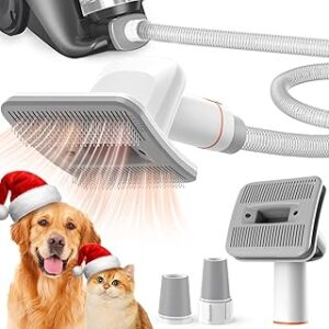 Dog Grooming Kit, Pet Grooming Vacuum with Pet Clipper Nail Grinder, Dog Hair Vacuum with 6 Pet Grooming Tools for Dogs Cats Shedding Grooming