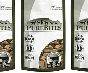 (3) PureBites Beef Liver Freeze Dried Dog Treats 4.2oz Bags. Total 12.6oz