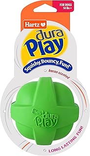 Hartz Dura Play Ball for Medium to Large Dogs Assorted Color, 3 Dura Play Balls