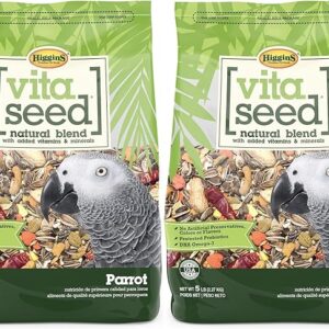 Higgins 2 Pack of Vita Seed Natural Blend Conure and Lovebird Food, 5 Pounds Each