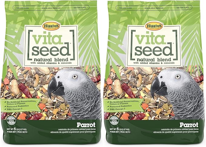 Higgins 2 Pack of Vita Seed Natural Blend Conure and Lovebird Food, 5 Pounds Each