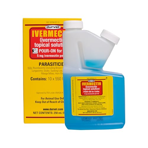 Durvet Ivermectin Pour On Dewormer 250mL