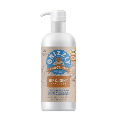GRIZZLY PET PRODUCTS Joint Aid Liquid Hip and Joint Health Supplement Product for Dogs and Cats, 16 Ounce
