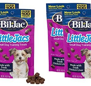Bil-Jac Little Jacs Small Dog Training Treats, Chicken Flavor, Made with Chicken Liver, 4 oz (4-Pack)