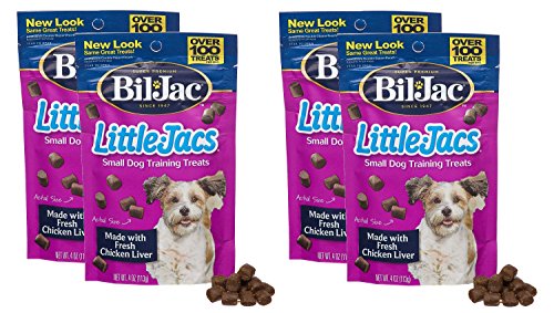 Bil-Jac Little Jacs Small Dog Training Treats, Chicken Flavor, Made with Chicken Liver, 4 oz (4-Pack)