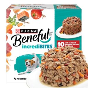 Purina Beneful Small Breed Wet Dog Food Variety Pack, IncrediBites With Real Beef, Chicken and Salmon - (Pack of 30) 3 Oz. Cans