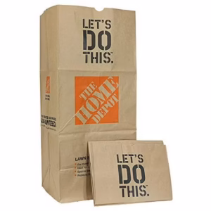 The Home Depot 49022-25PK Heavy Duty Brown Paper Lawn and Refuse Bags for Home and Garden, 30 gal (Pack of 50)