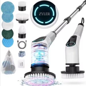 BTH Suppliers Silver Electric Cordless ABS Scrubber Long-Handle