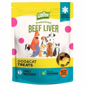 Nutri Bites Freeze Dried Beef Liver Dog & Cat Treats | Healthy Pet Training Treats or Food Topper | All Natural, Single Ingredient, High Protein | Premium Bulk Value Pack, 17.6 oz