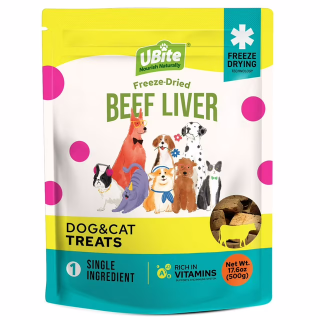Nutri Bites Freeze Dried Beef Liver Dog & Cat Treats | Healthy Pet Training Treats or Food Topper | All Natural, Single Ingredient, High Protein | Premium Bulk Value Pack, 17.6 oz