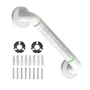 Fossa 24 Inch 304 Stainless Steel Luminous Grab Bar Wall Mounted Safety Balance Handle | Non-Slip for Elderly, Kids | Strong Load Bearing Armrest- Pack of 1 White (Matte Finish)