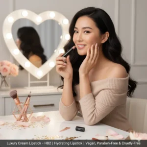 Luxury Cream Lipstick - Next to Nude - HB2 Hydrating Nude Lipstick | Vegan, Paraben-Free & Cruelty-Free