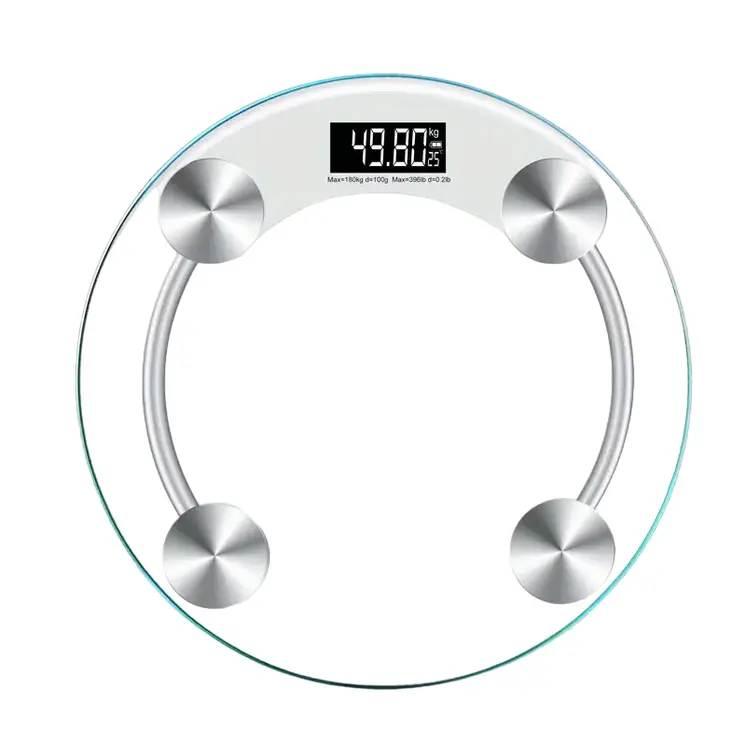 1pc Smart Digital Bathroom Scale with LCD Display, 180kg Capacity – White