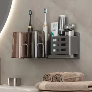 Wall Mount Aluminum Toothbrush Razor Holder