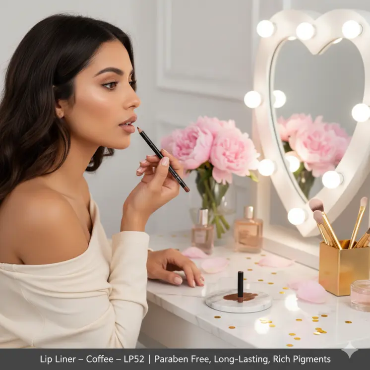Lip Liner – Coffee -LP52 |Paraben Free, Long- Lasting, Rich Pigments