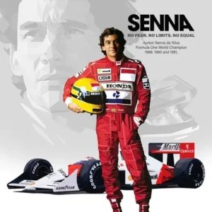 Poster Formel 1 Rennfahrer Rennwagen Ayrton Senna da Silva Legende I Deko Print ohne Rahmen