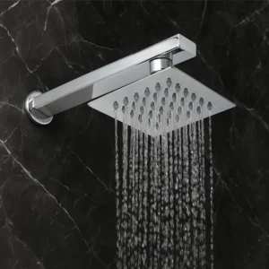 Ultra (4x4 Inches) 304- Grade Stainless Steel Chrome Finish Overhead Shower With Arm (9 Inch)