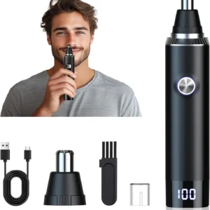 Ear and Nose Hair Trimmer for Men Women with LED Light